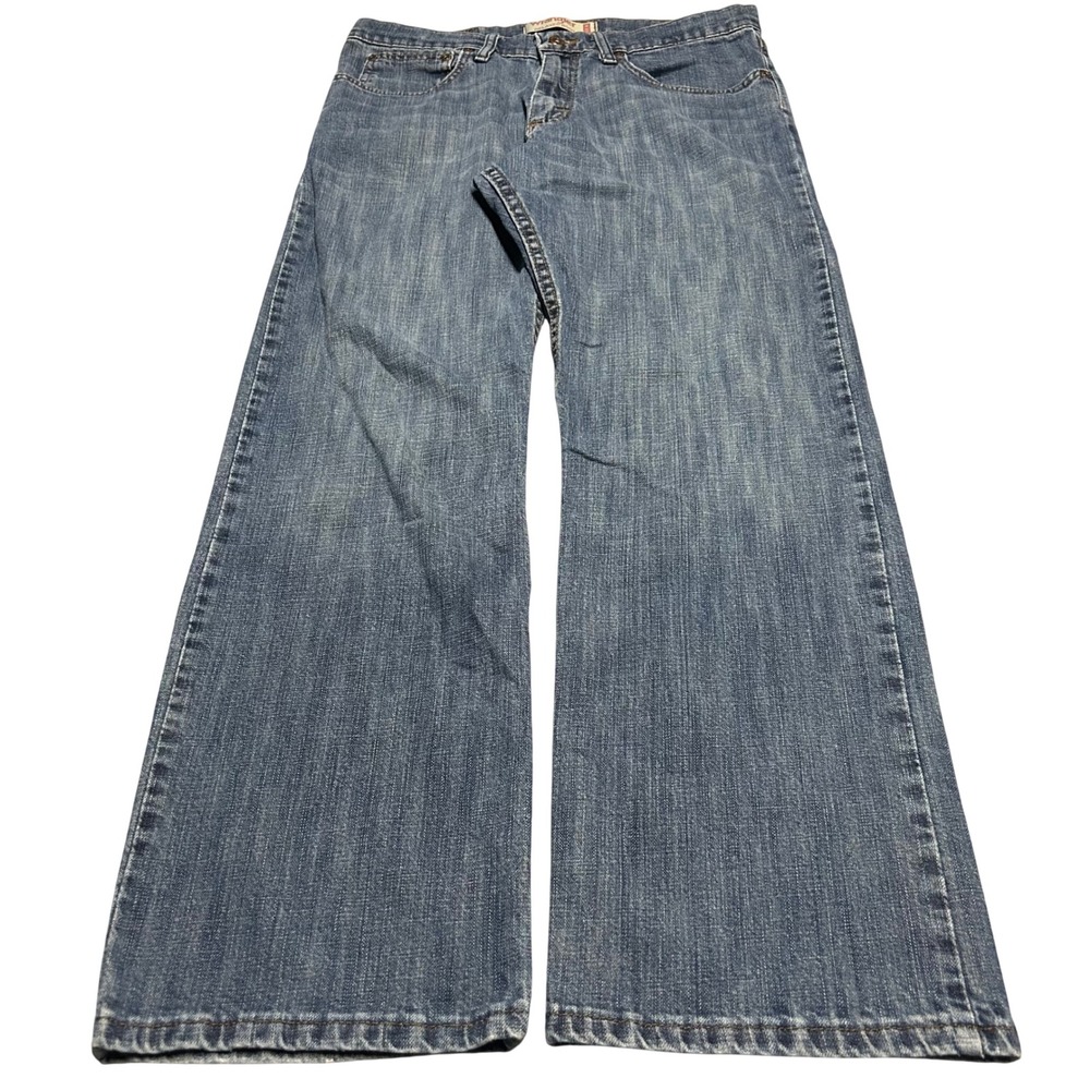Wrangler Relaxed Boot Flex Jeans Blue Mens 33x30 98BTTDY Denim Bootcut